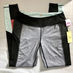 Tangerine Workout Small Black Mint Leggings NWT